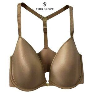 ThirdLove 34 C 1/2 24/7 Classic Racerback Bra Tan Beige, EUC